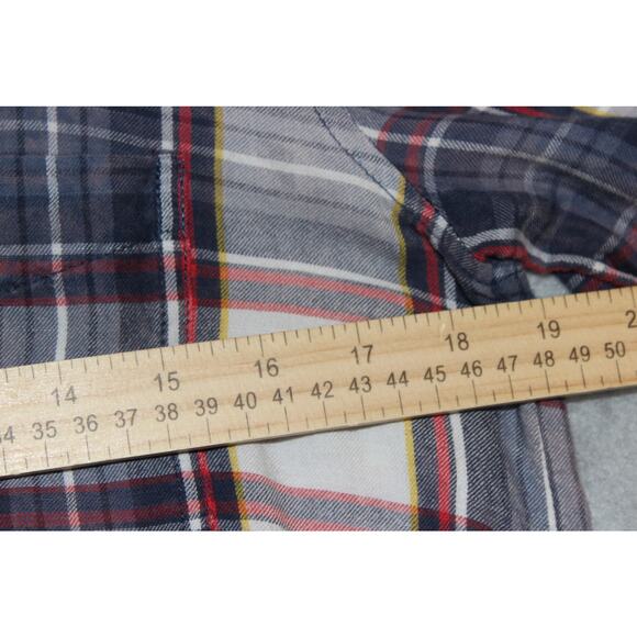 American Eagle Shirt Womens Plaid Button Up Boyfriend Fit Size Medium - Picture 5 of 8